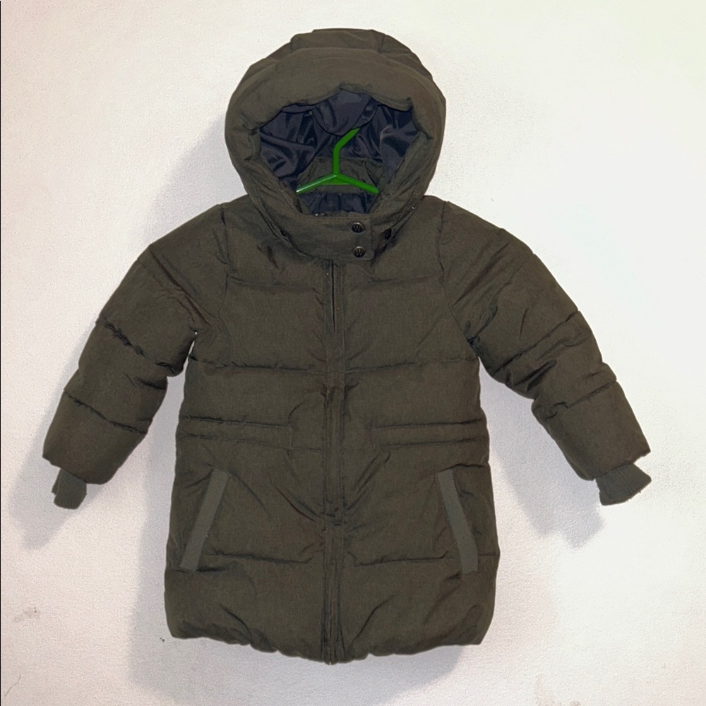 Wheat Kids Olive Hooded Puffer Coat